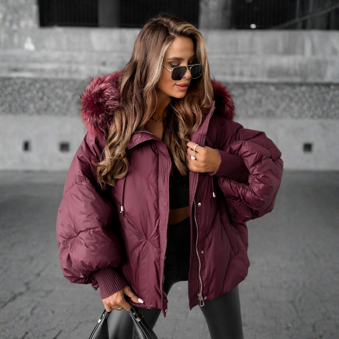 Martina – prošívaný kabát s luxusním límcem pro zimní eleganci