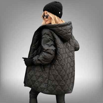 Dana – prošívaný kabát s vysokým límcem